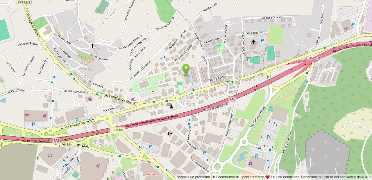 Mappa della sede di Perugia Siti Web