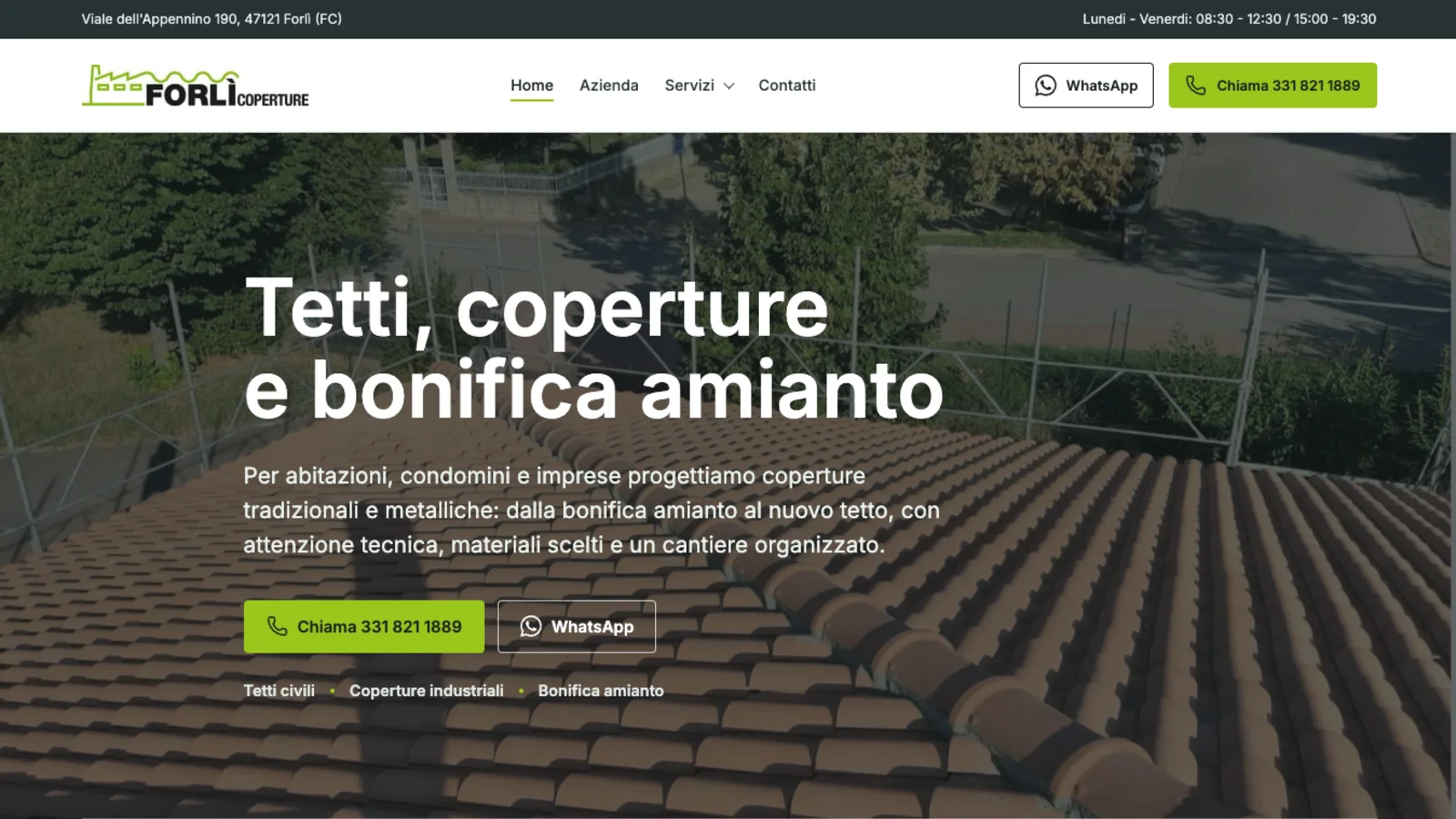 Anteprima del sito Forli Coperture